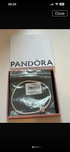 Pandora silver bracelet with - bracelet,