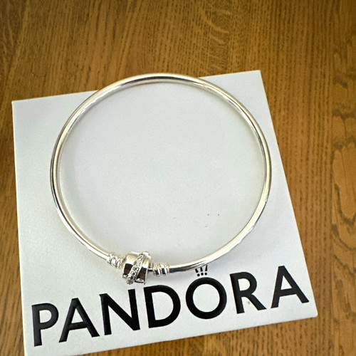 Pandora silver metal charm - metal,