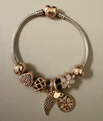 Pandora sterling silver snake - silver,