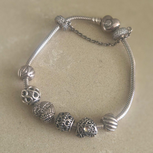 Pandora silver chain charm - pandora,