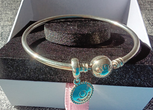 Pandora silver bangle with - silver,