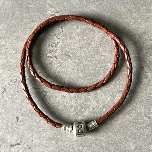 Pandora brown braided leather - pandora,