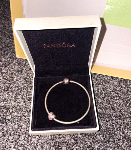 Pandora silver bangle bracelet - silver,