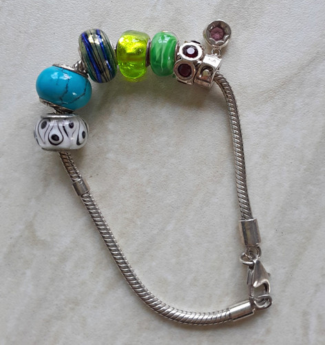 Pandora bracelet with charms - bracelet,