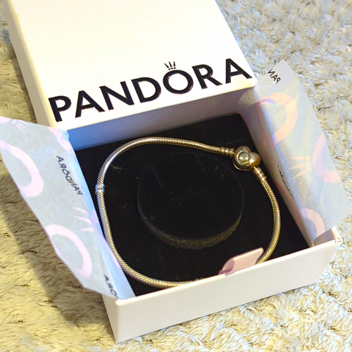 Pandora signed silver snake - signed,