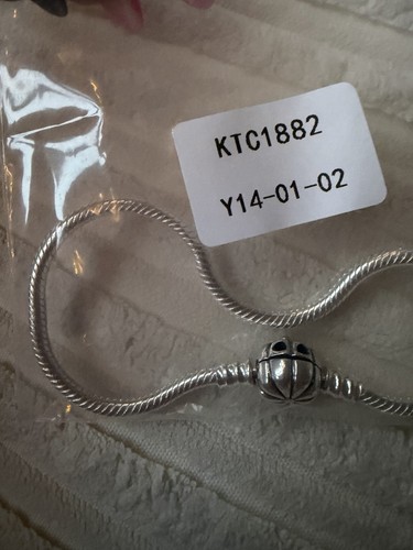 Pumpkin silver charm bracelet