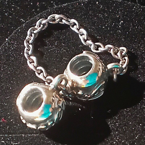 Silver pandora bracelet safety - silver,