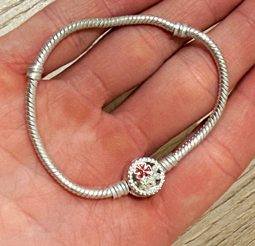 Pandora silver red - red, snake