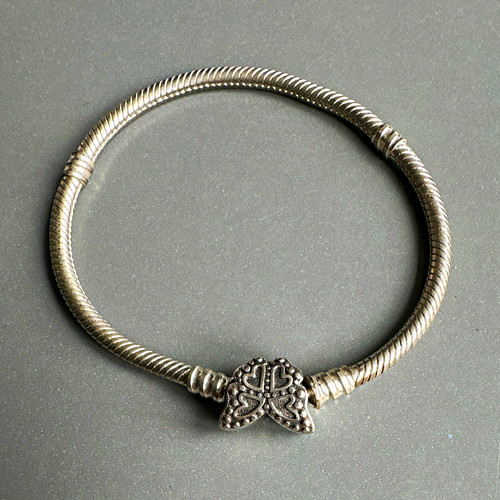 Silver metal snake chain - snake, charm