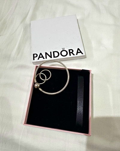 Pandora silver bangle bracelet - pandora,
