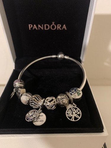 Pandora bangle with charms - pandora,