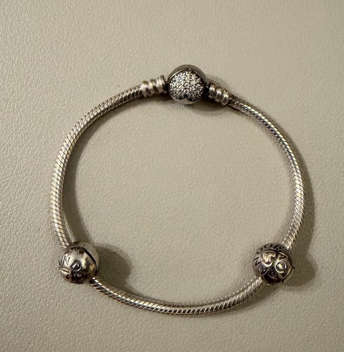 Silver tone snake chain charm - snake,