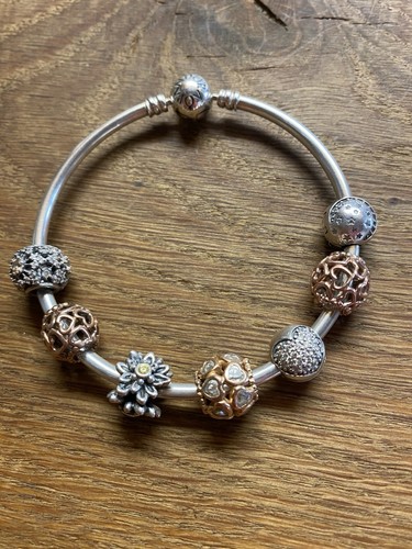 Pandora silver bangle with - silver,