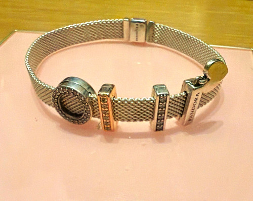 Pandora silver mesh charm - pandora,