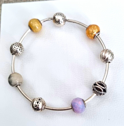 Pandora silver charm bangle - pandora,