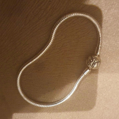 Silver tone snake chain - tone,